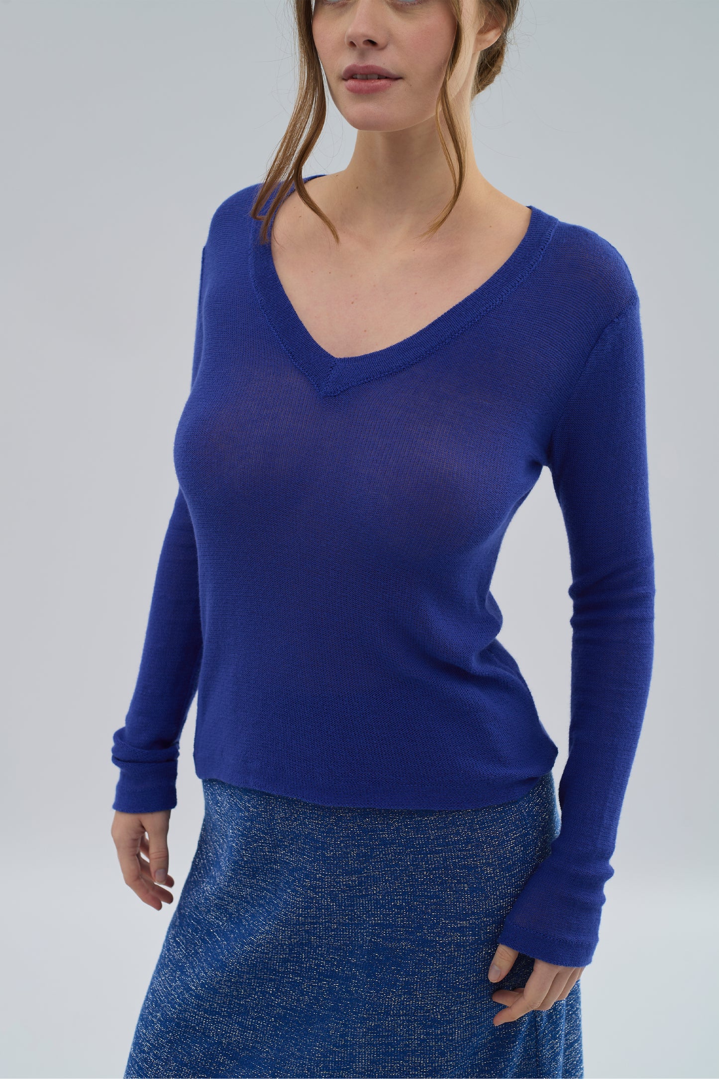 Knitted V Neck