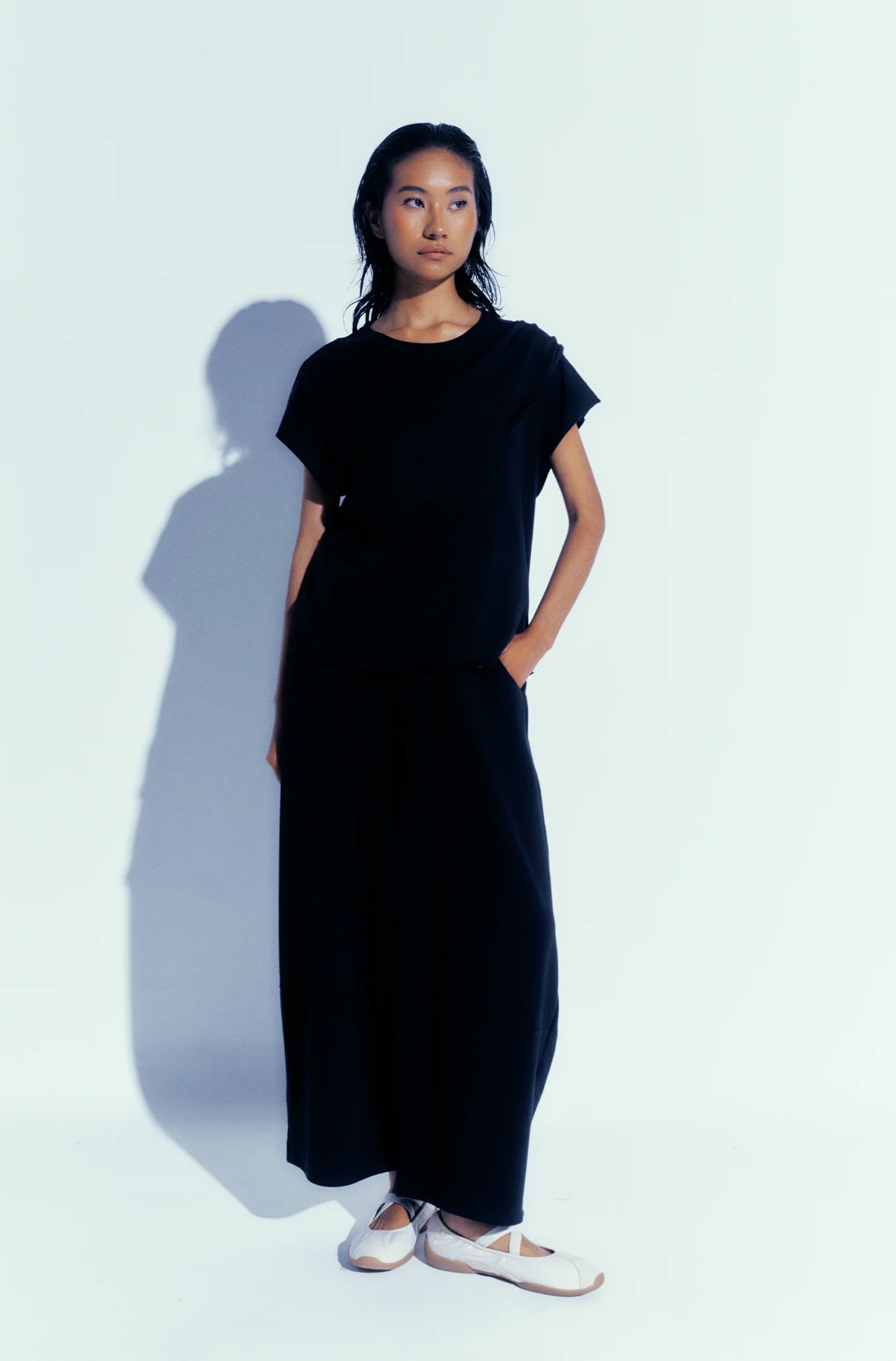 Draped Long Dress