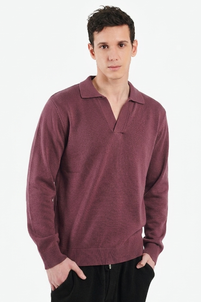 Organic Cotton Polo Sweater