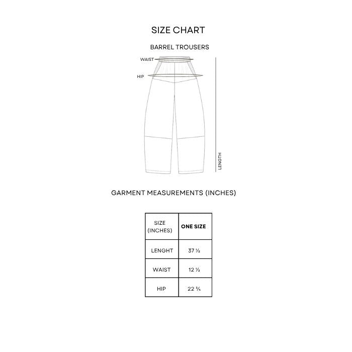 Guía de tallas Barrel Trousers