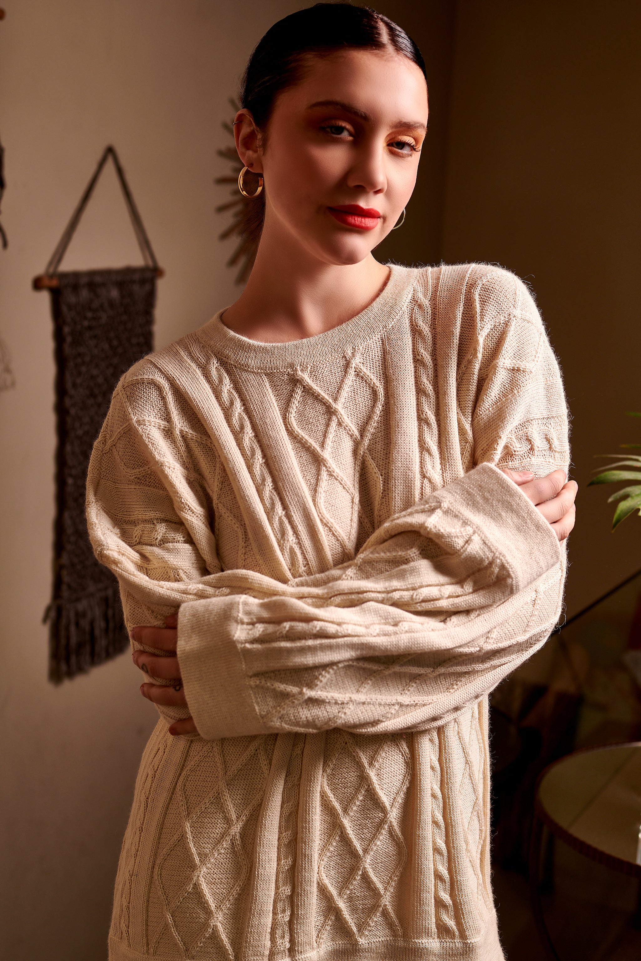 Cable BB Alpaca Sweater