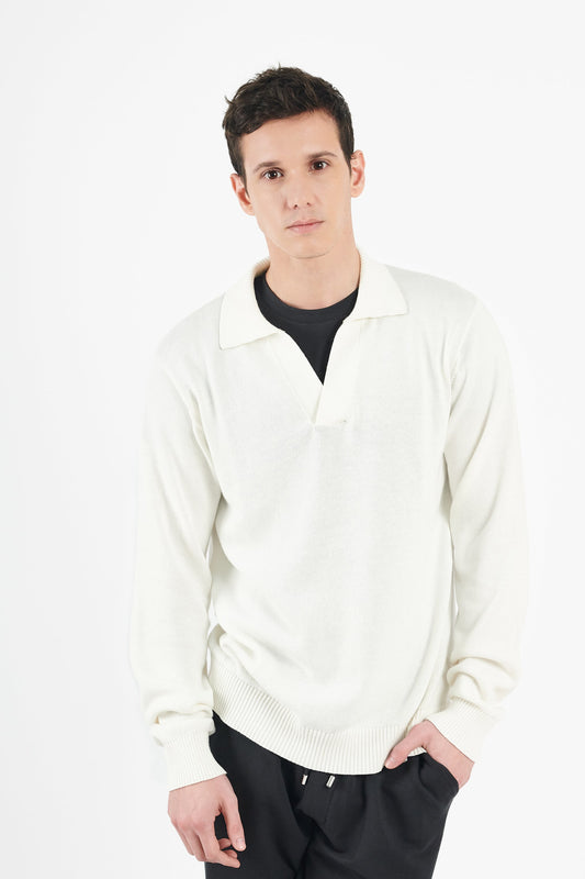 Organic Cotton Polo Sweater