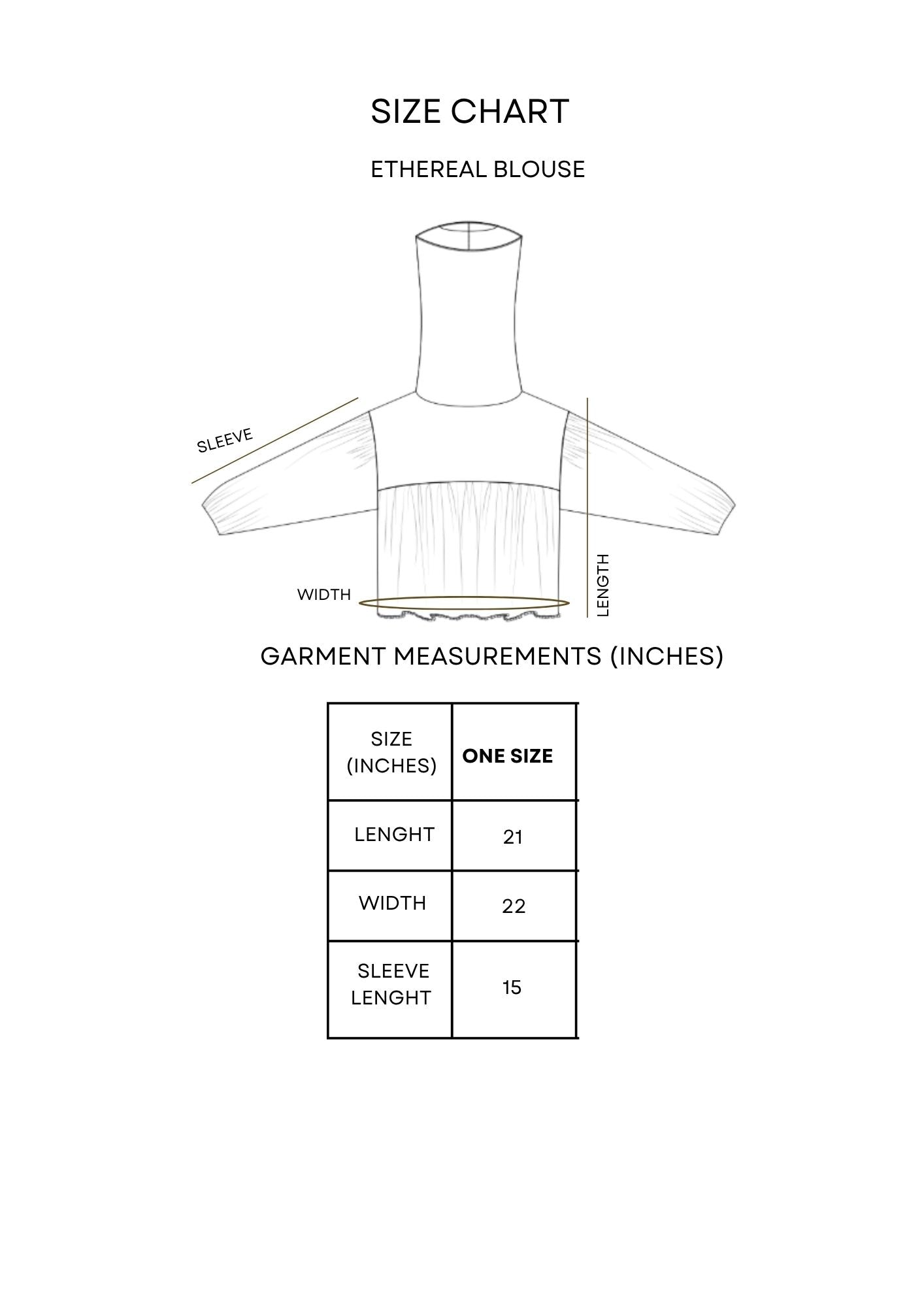 Guía de tallas Ethereal Blouse