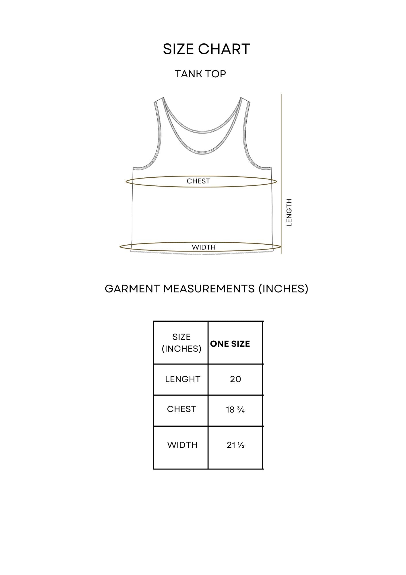 Guía de tallas Tank Top