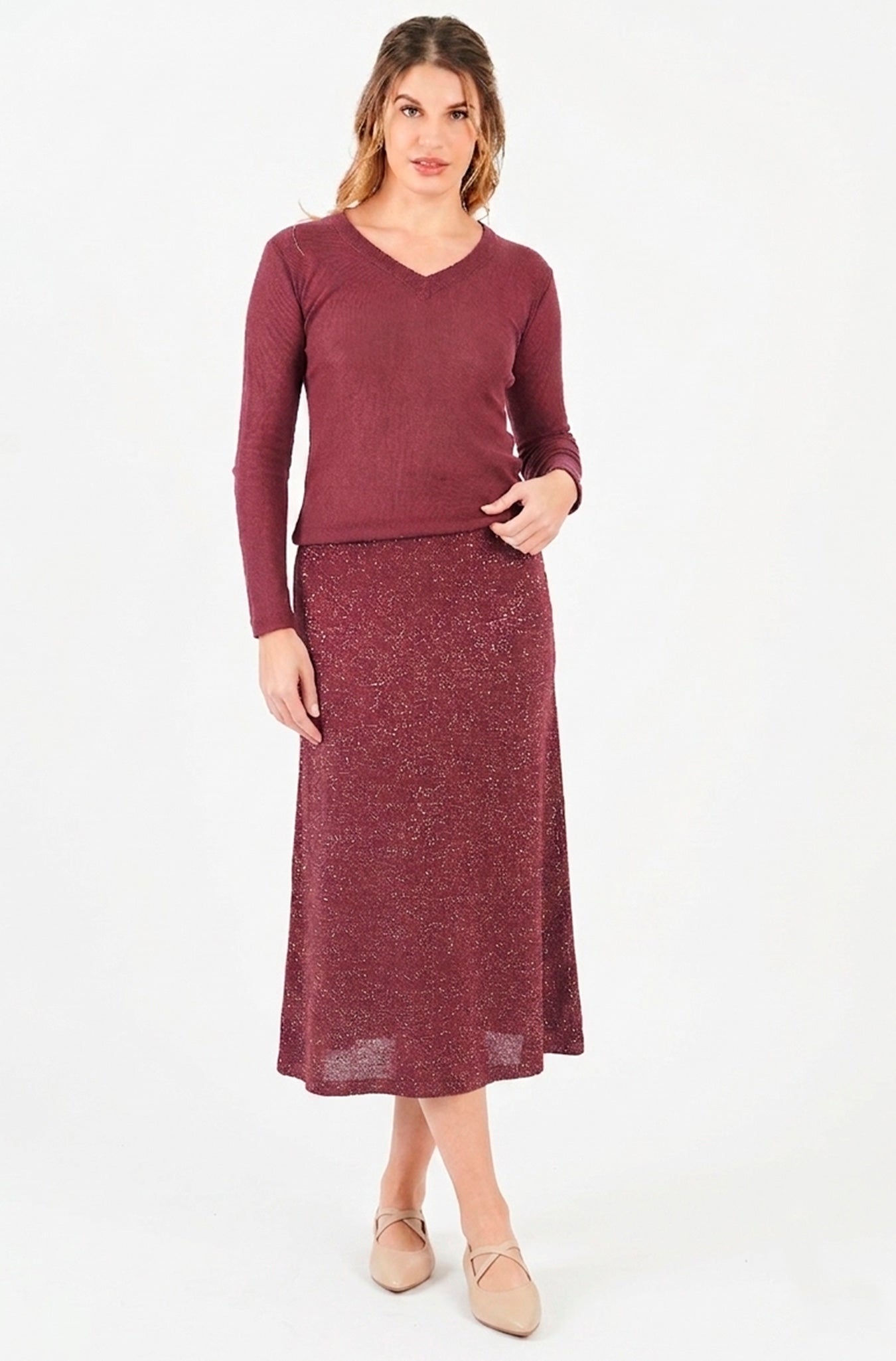Knitted Lurex Skirt