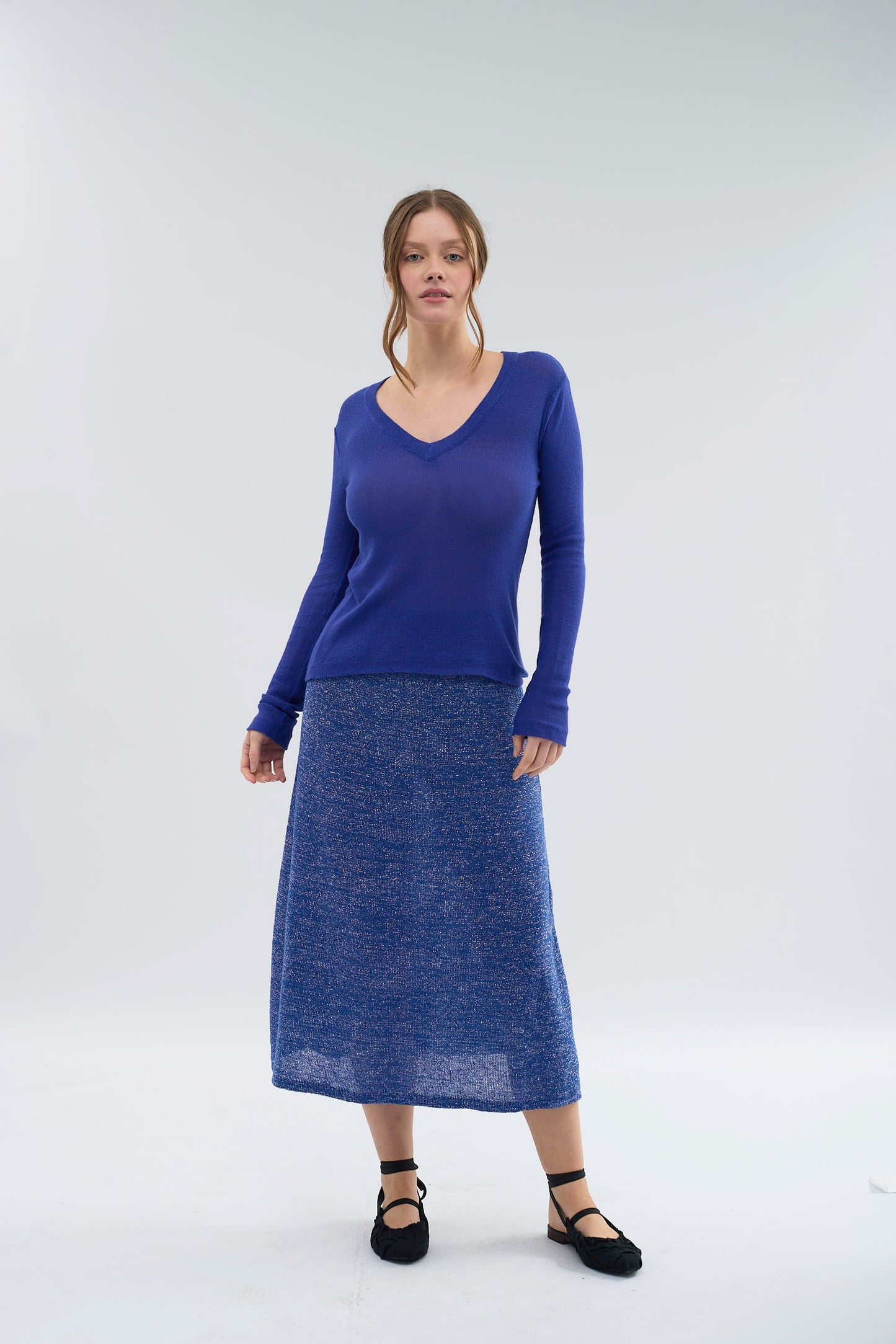 Knitted Lurex Skirt