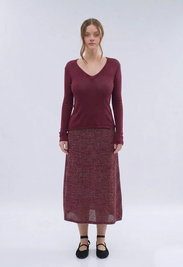 Knitted Lurex Skirt